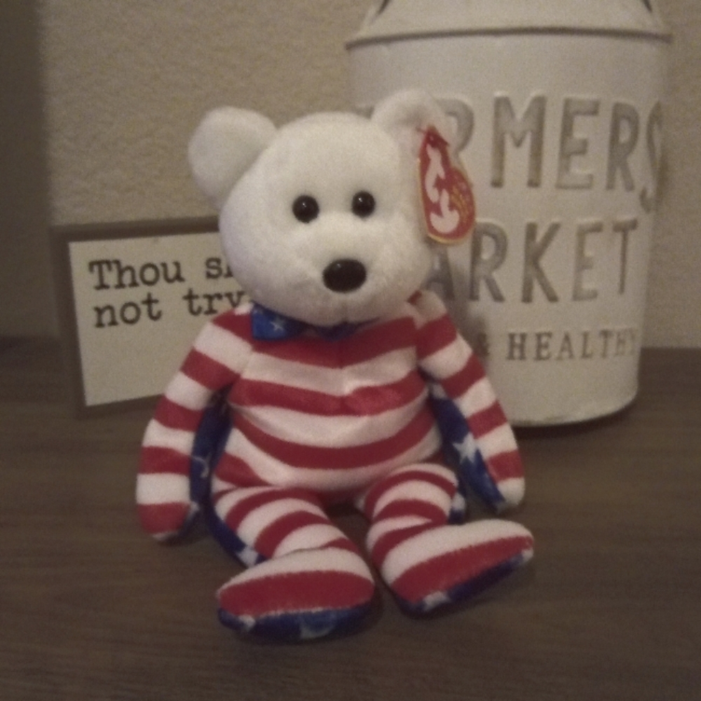 RARE TY BEANIE BABY "LIBERTY" BEAR